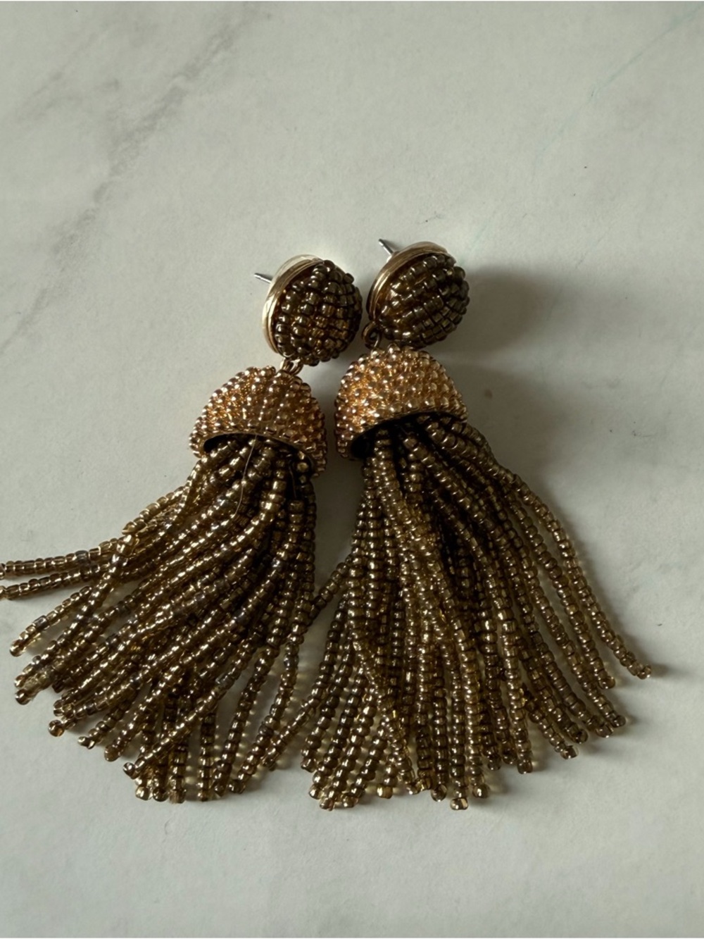 Baublebar Beaded Tassel Drop Earrings - Gold